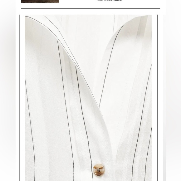 MNG Zaro Stripe Shirt Oversize   Size 8 Effortless Chic - Picture 15 of 17